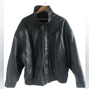 Vintage Moores Leather Bomber Jacket The Outsiders 90s 80s XL